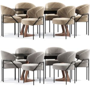 Meridiani Isetta Upholstered Fabric Chair