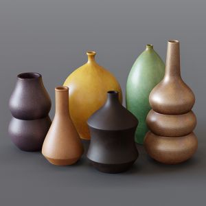 West Elm-crackle Glazed Ceramic Vases