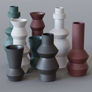 West Elm-ceramic Totem Vases