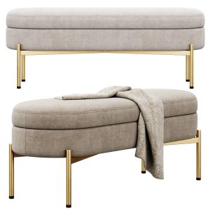 Chloe Storage Bench Ottoman By Lumisource