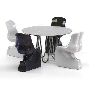 Meduse Table And Him And Her Chairs By Casamania