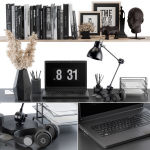 Decorative Office Supplies Black Set