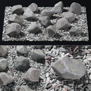 Square Pebble Stone Street Decor