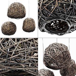 Lamp Rattan Sphere Hive N2