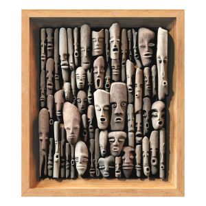 Wood Faces Panel Decor N1