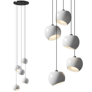 White Moons 5 Chandelier By Licht Im Raum