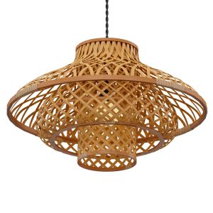 Chandelier Round Wicker Rattan Lampshade