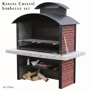 Kansas Crystal Barbecue Grill Set ( 1 Barbecue )