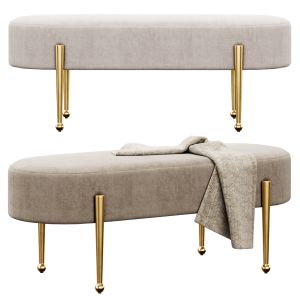 Gia Velvet Bench By Meridian Furniture