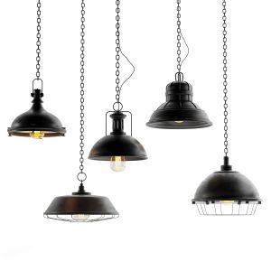 Black Cast Industrial Chandeliers