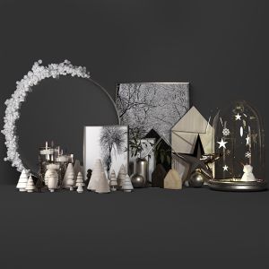 Monochrome Christmas Decoration Set