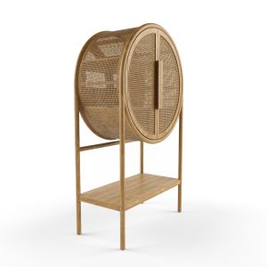 West Natural Cane Bar Cabinet By Leanne Ford