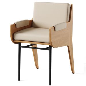 Kinney Teak Outdoor Dining Chair With Cushion