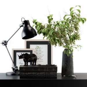 Decorative Set Bouquet With Tablelamp - Set 38