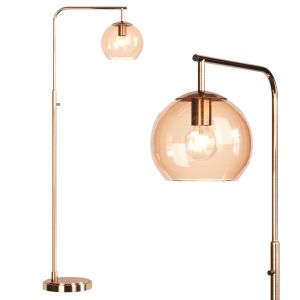 Rivet Hudson Mid Century Brass Floor Lamp