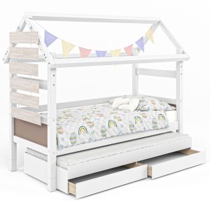 Nordic Playhouse Bed 2 Kids Bed