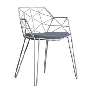 Mitjorn Stackable Steel Garden Chair With Armrests