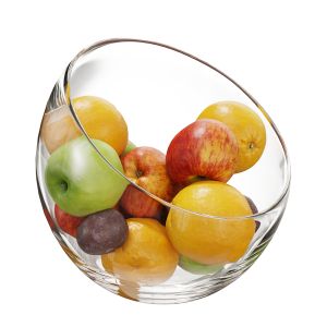 Large Slant Fruit Bowl Set 08