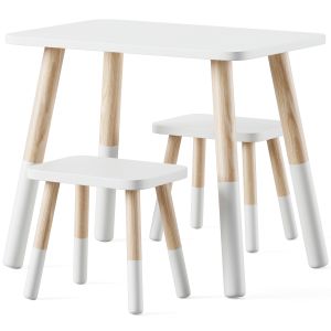 Kids Wooden Table & Stool Set Grechen By Sklum