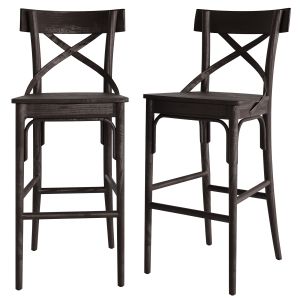 Bistro Distressed Wood Barstool