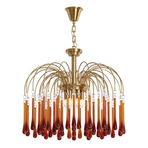 Designer Chandelier Amber Drops