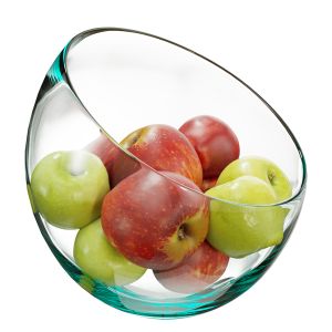 Large Slant Fruit Bowl Apple 02