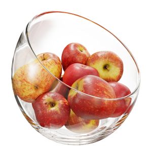 Large Slant Fruit Bowl Apple