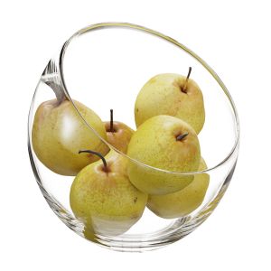 Large Slant Fruit Bowl Pear