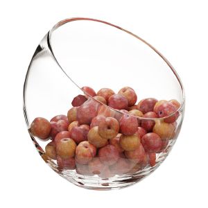 Large Slant Fruit Bowl Plum