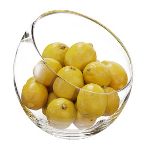 Large Slant Fruit Bowl Yellow Lemon Egypt