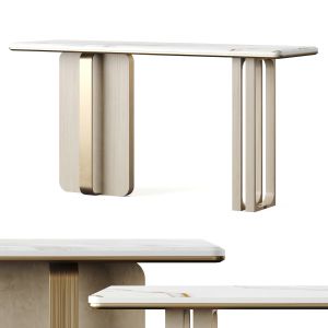 Ana Roque Beige Block Console Table