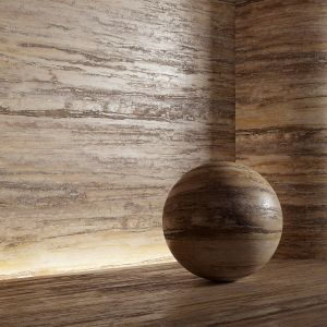 Stone Material, Travertine. 23, Pbr, Seamless