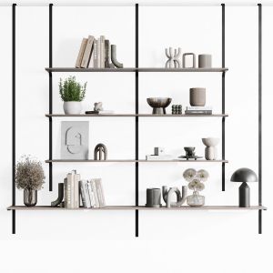 Metal Shelves Decorative With Book Metal Rack 06