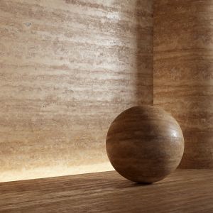 Stone Material, Travertine. 25, Pbr, Seamless