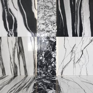 Architectural DesiFloorgres B And W Marble Miniset