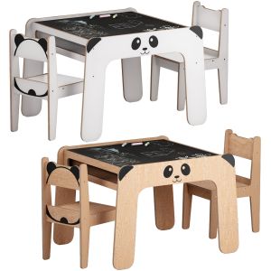 Wild Kids Panda Table And Chair For Children