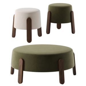 Lou Ottoman And Pouf By Verellen