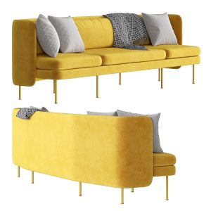 Blu Dot Bloke 107 Velvet Sofa