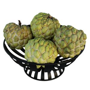 Stripe Fruit Bowl With Custard Apple