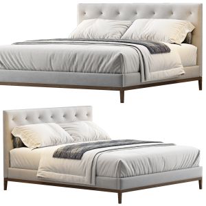 Rh Diamond-tufted Bed - Oak Base