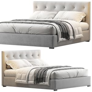 Rh Diamond-tufted Bed