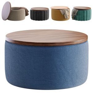 Pouffe Aris 2 Textile Blue Divan.ru