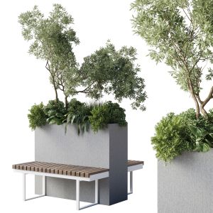 Urban Environment Urban Furniture Green Benches