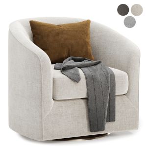 Holden Upholstered Swivel Barrel Chair