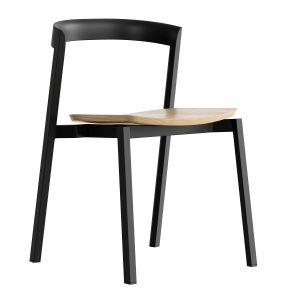 Vuue Stacking Chair With Oak Veneer Plywood Seat