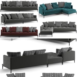 Bonaldo Soft Island Sofa 346-407 cm + chaise lounge