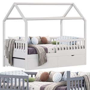 Solid Wood Childrens Bed