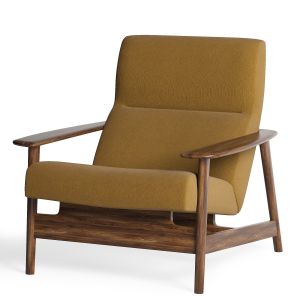 Mid-century Show Wood High-back Chair