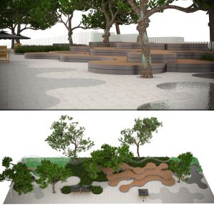 Curving Park Landscape