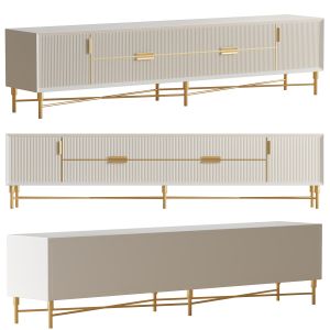 Modern Off White Tv Stand Rectangle Media Console